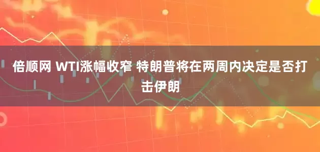 倍顺网 WTI涨幅收窄 特朗普将在两周内决定是否打击伊朗